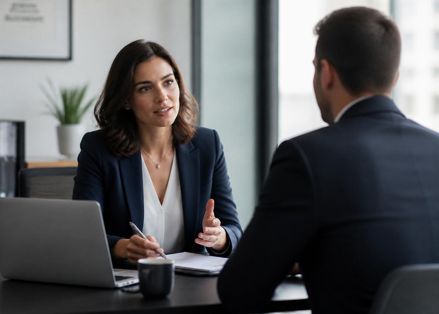 Recruiter conducting an executive interview